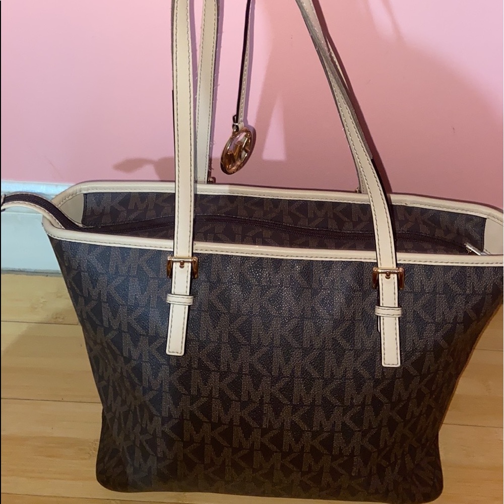 A BROWN MICHAEL KORSE TOTE PURSE - Picture 2 of 7